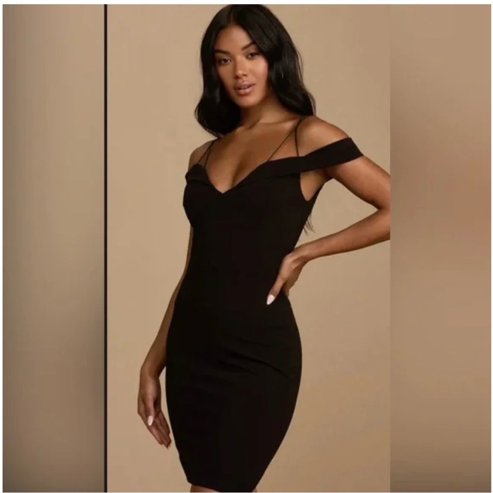 Lulu's Classic Black Strapless Dress